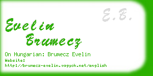 evelin brumecz business card